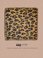 Silky leopard-print square scarf, 25 x 25 in, in amber, rust and black from The Pewter Chic Edit by Thinking Presents